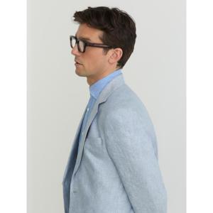 REISS Atlantic Linen-Twill Single-Breasted Blazer